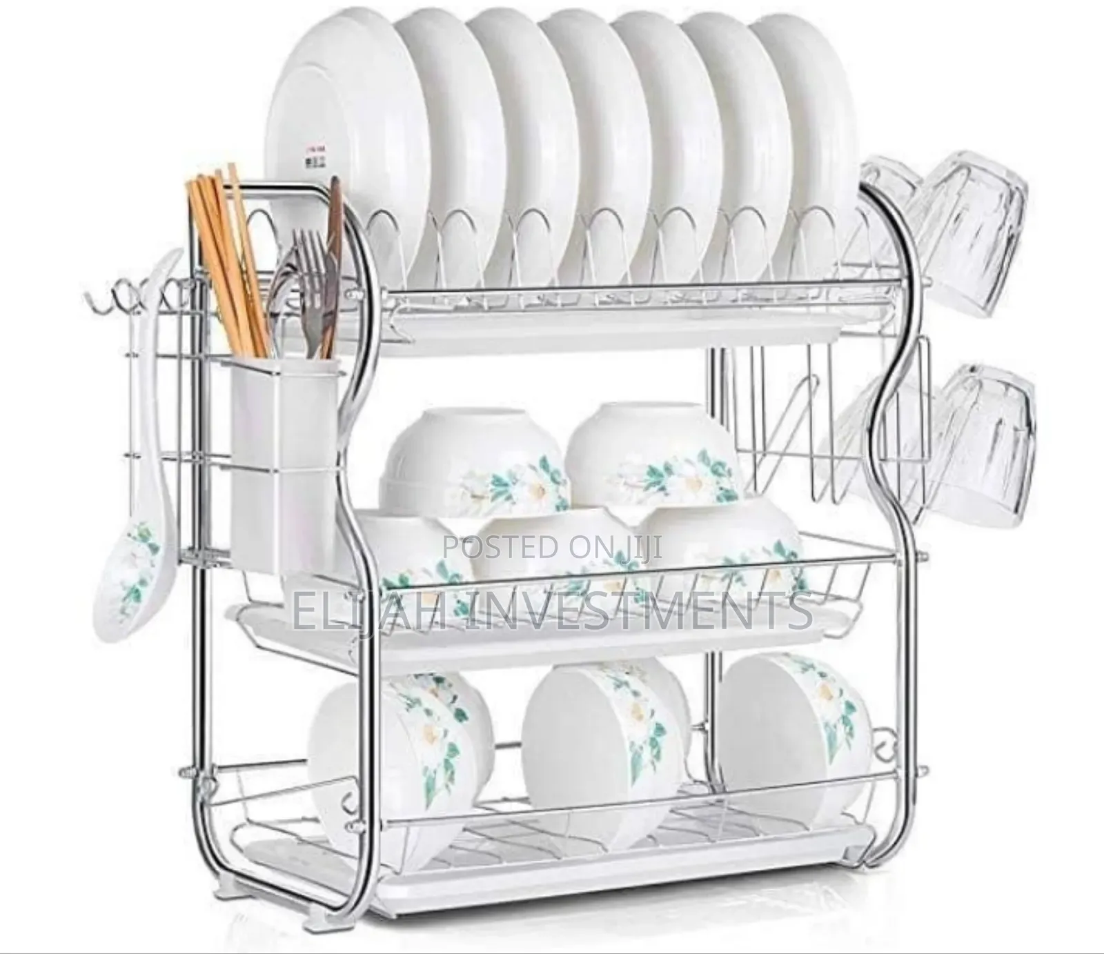 Flower Stand 3 Tier Kitchen Dish Rack Drain Rack