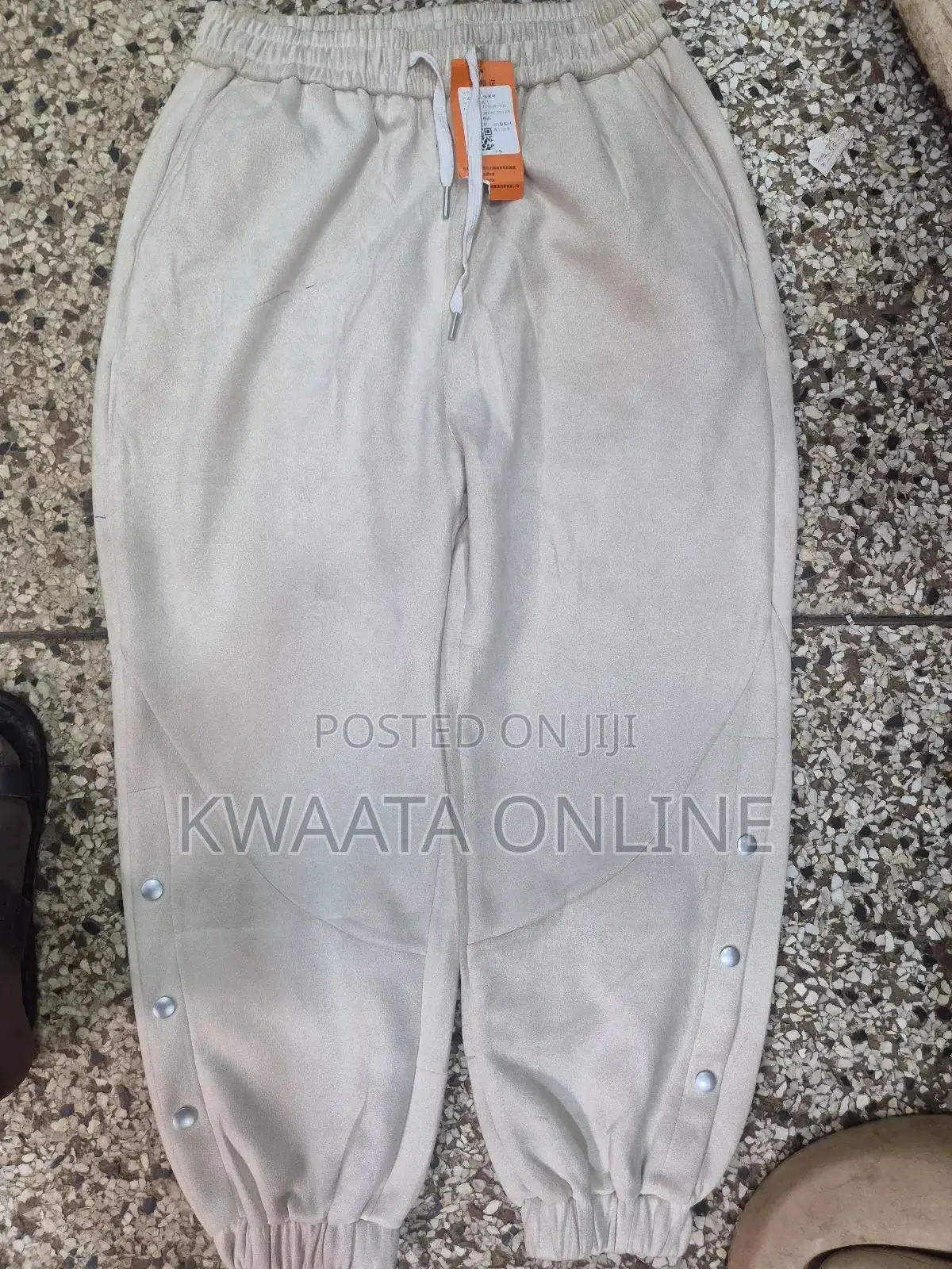 Unisex Sweatpants Cuffed Bottoms Drawstring Baggy Joggers