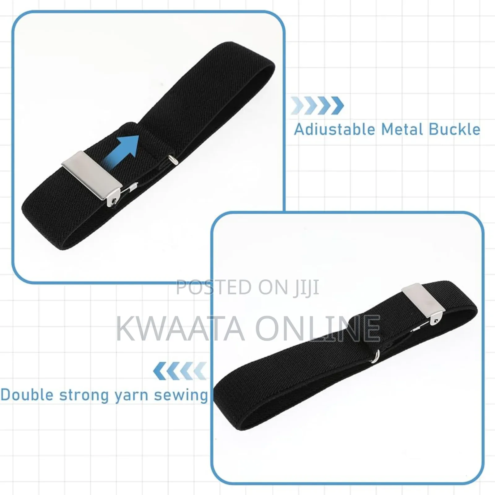 Men Women Elastic Armband Shirt Sleeve Holder Non-Slip- 2pc