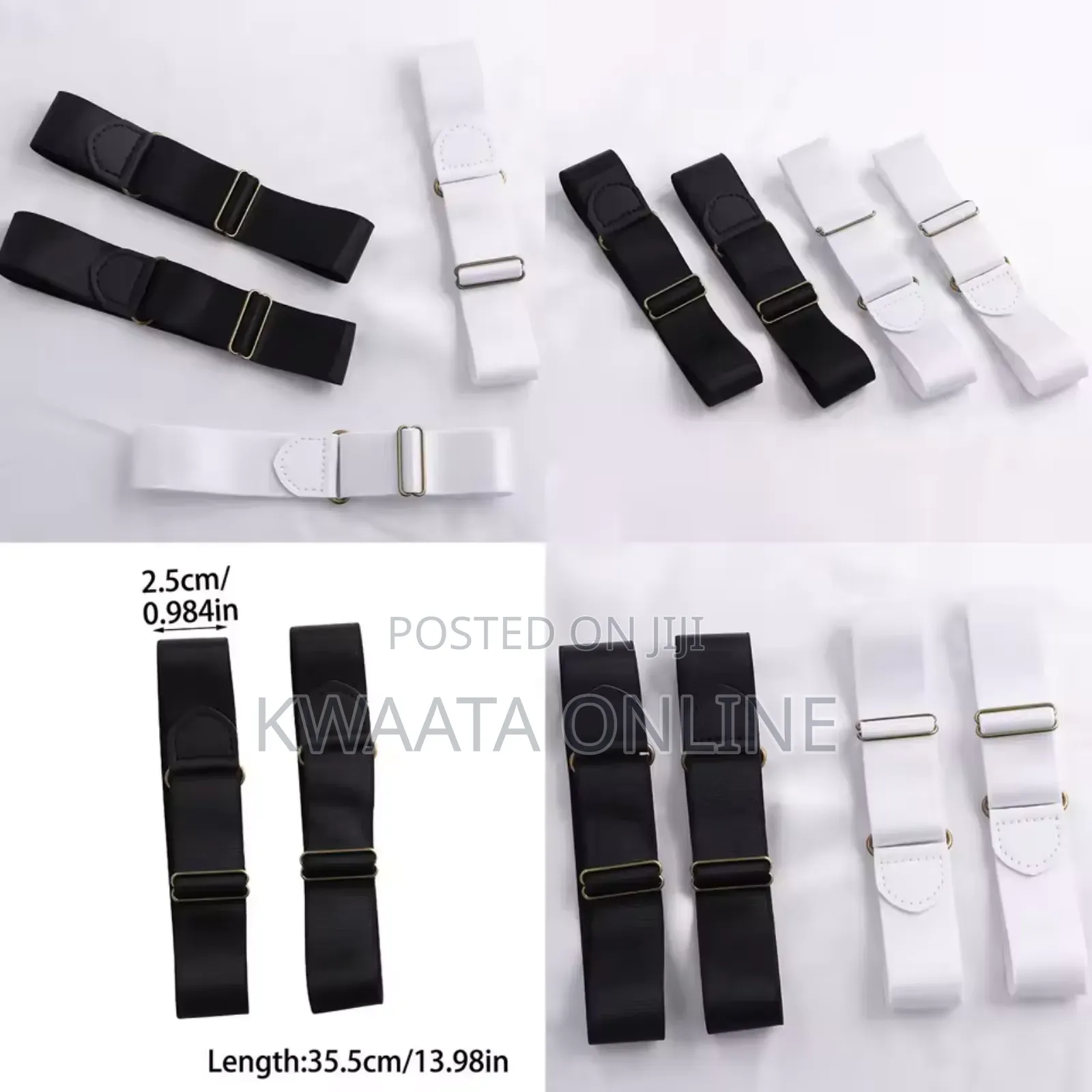 Men Women Elastic Armband Shirt Sleeve Holder Non-Slip- 2pc
