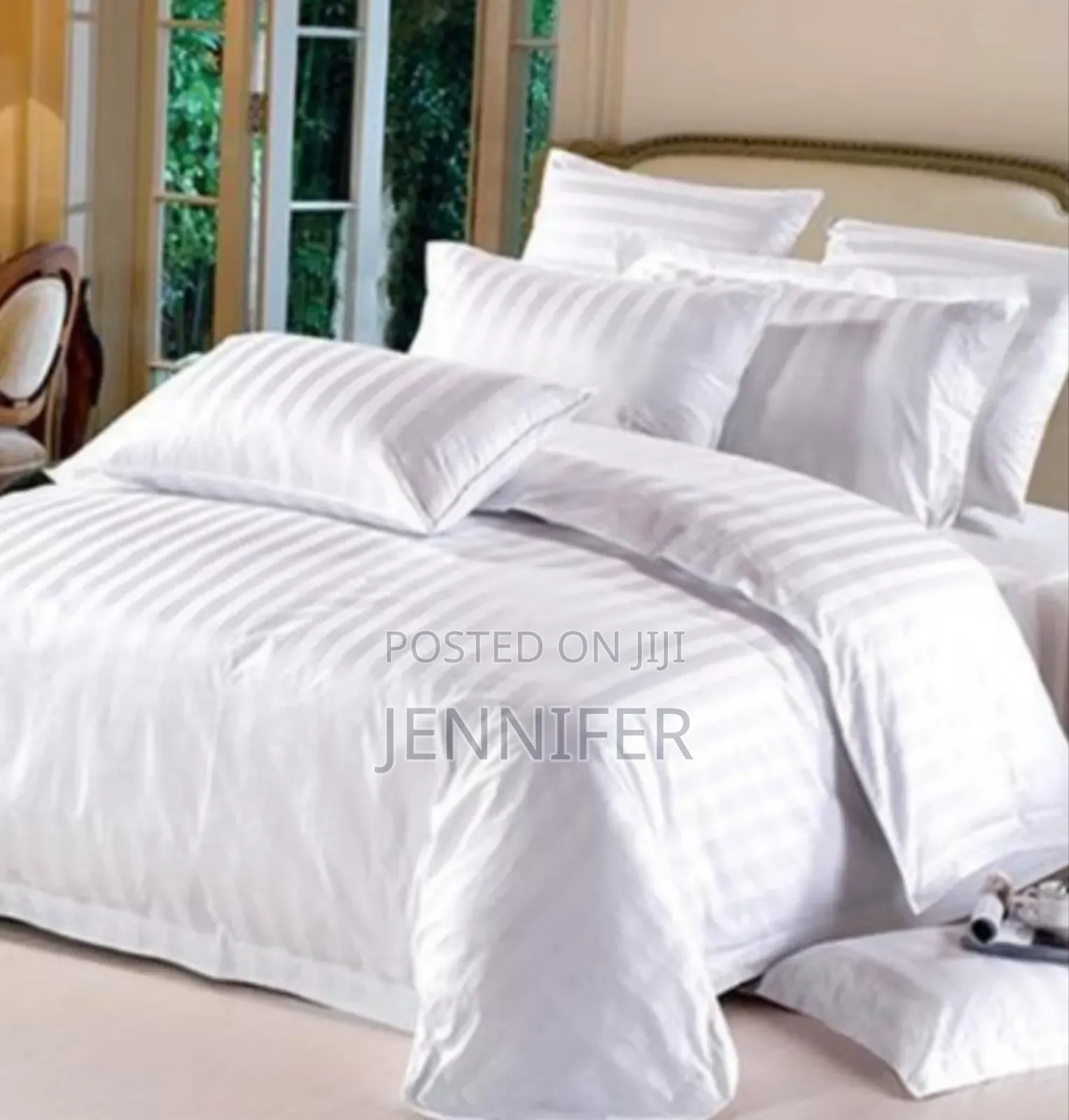 One Well Cotton Stripped Bedsheets With Pillow Covers