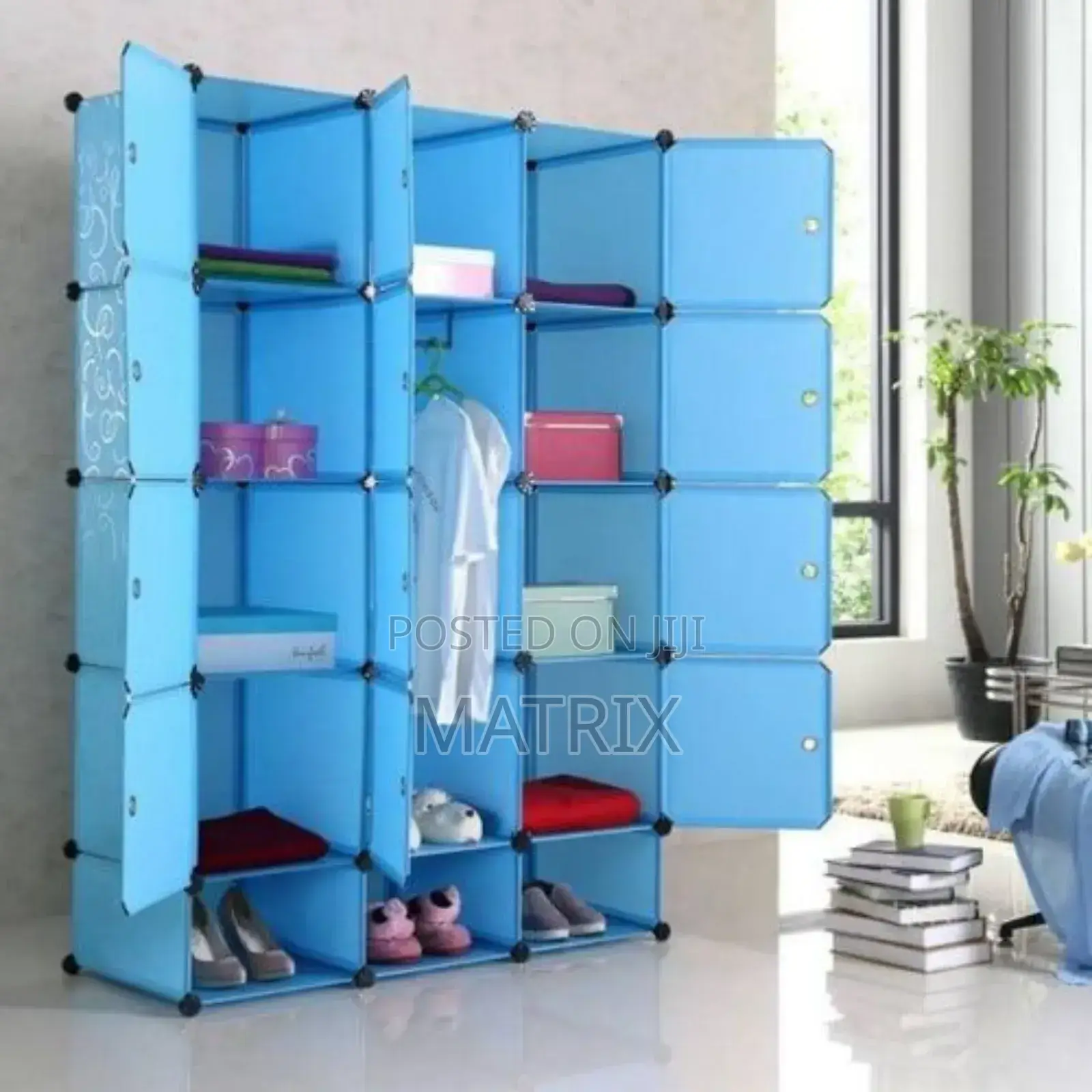 Plastic Closet 3 Column Wardrobe