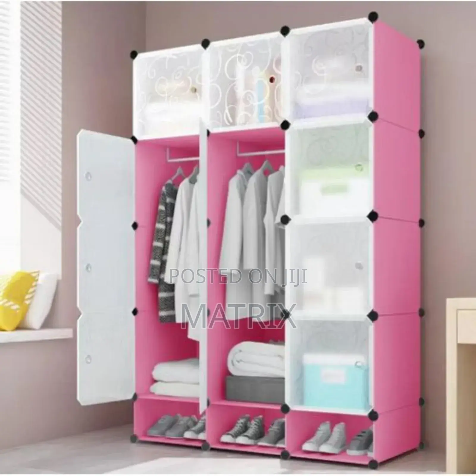 Plastic Closet 3 Column Wardrobe