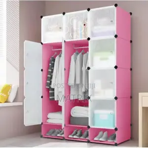 Plastic Closet 3 Column Wardrobe