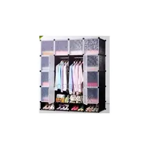 4 Column Wardrobe Elegant Plastic Wardrobe