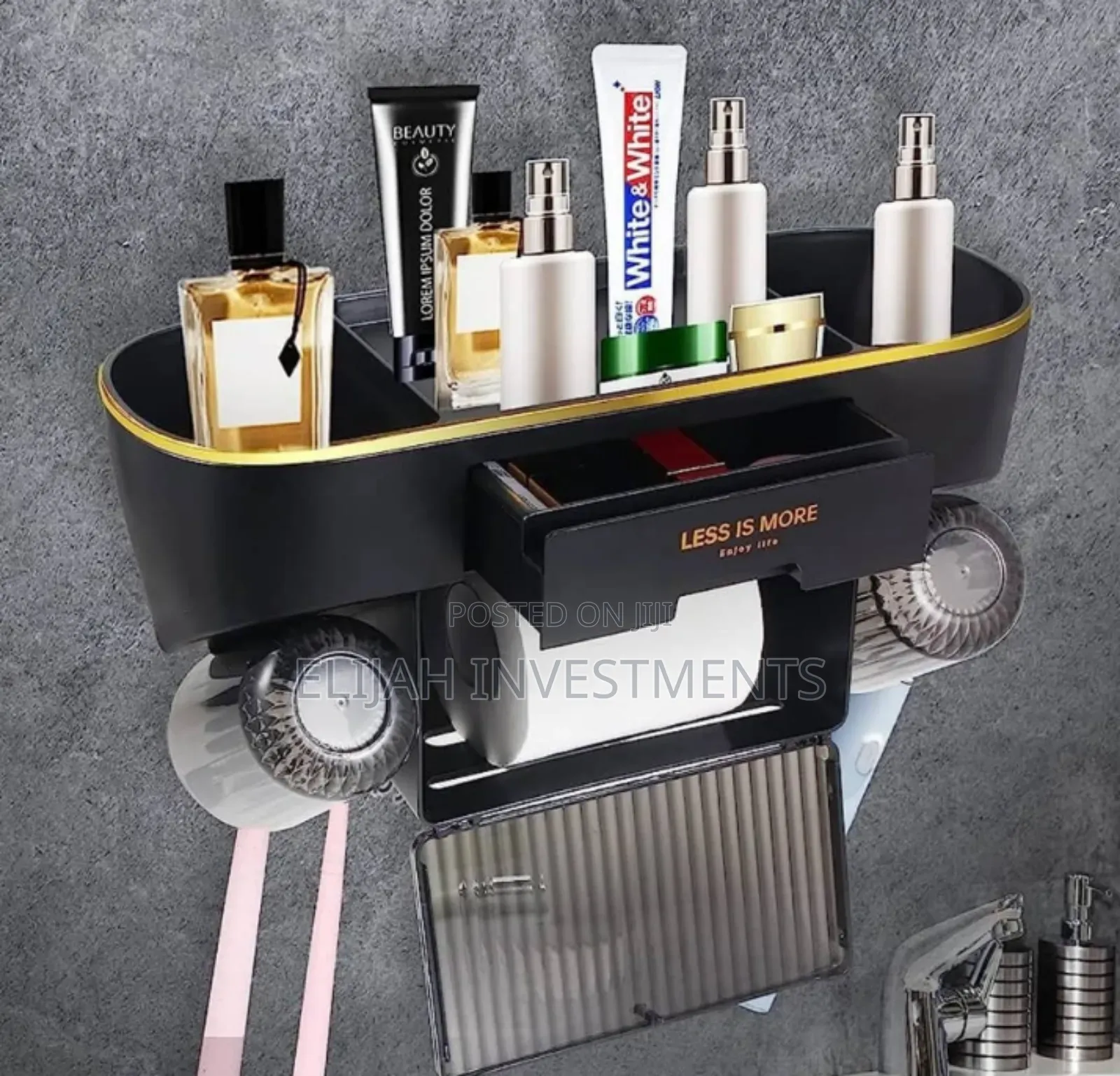 Multifunctional Wall-Mounted Bathroom Storage Rack