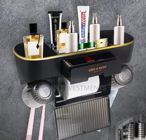 Multifunctional Wall-Mounted Bathroom Storage Rack