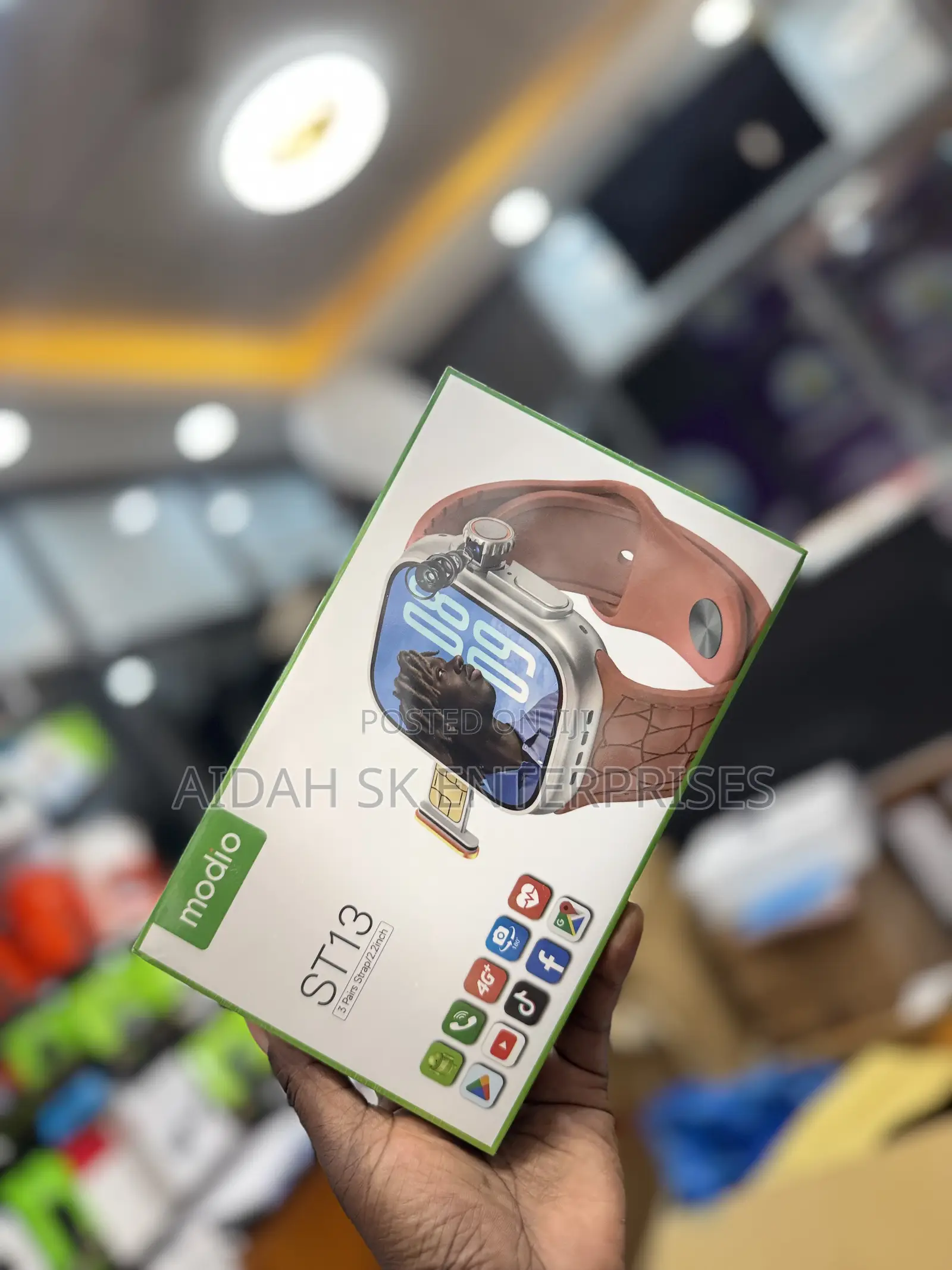 Modio St13 Smart Watch Full Screen Display With 4g Sim