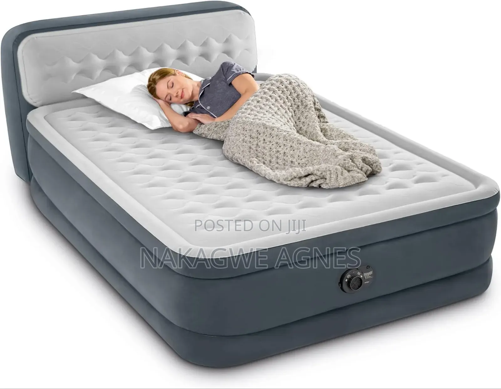 Intex Dura-Beam Deluxe Ultra Plush Headboard Air Mattress.
