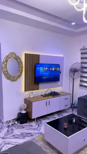 Photo - Simple White and Brown Wall Unit
