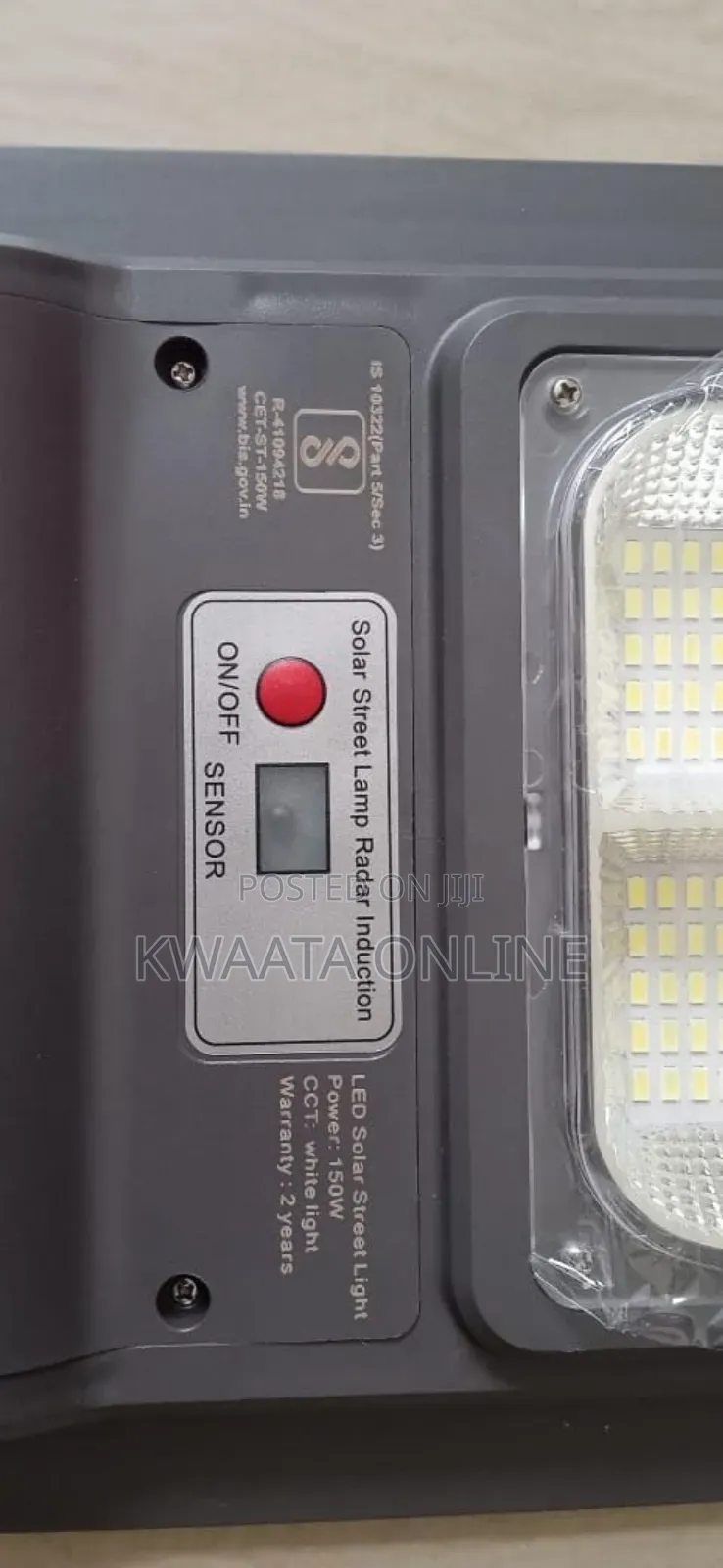 150w Outdoor Ip66 Waterproof Security Solar Street Light