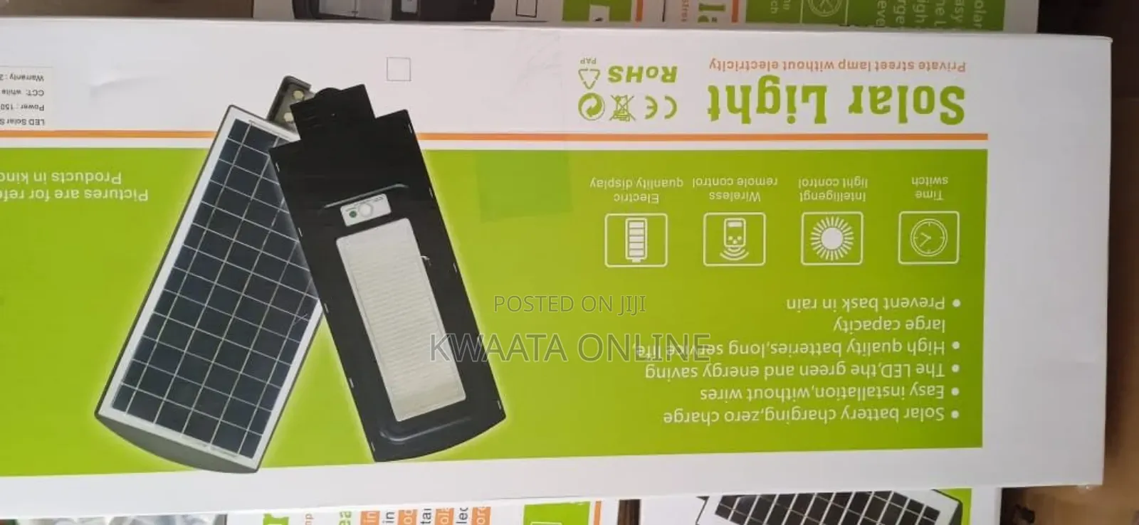 150w Outdoor Ip66 Waterproof Security Solar Street Light