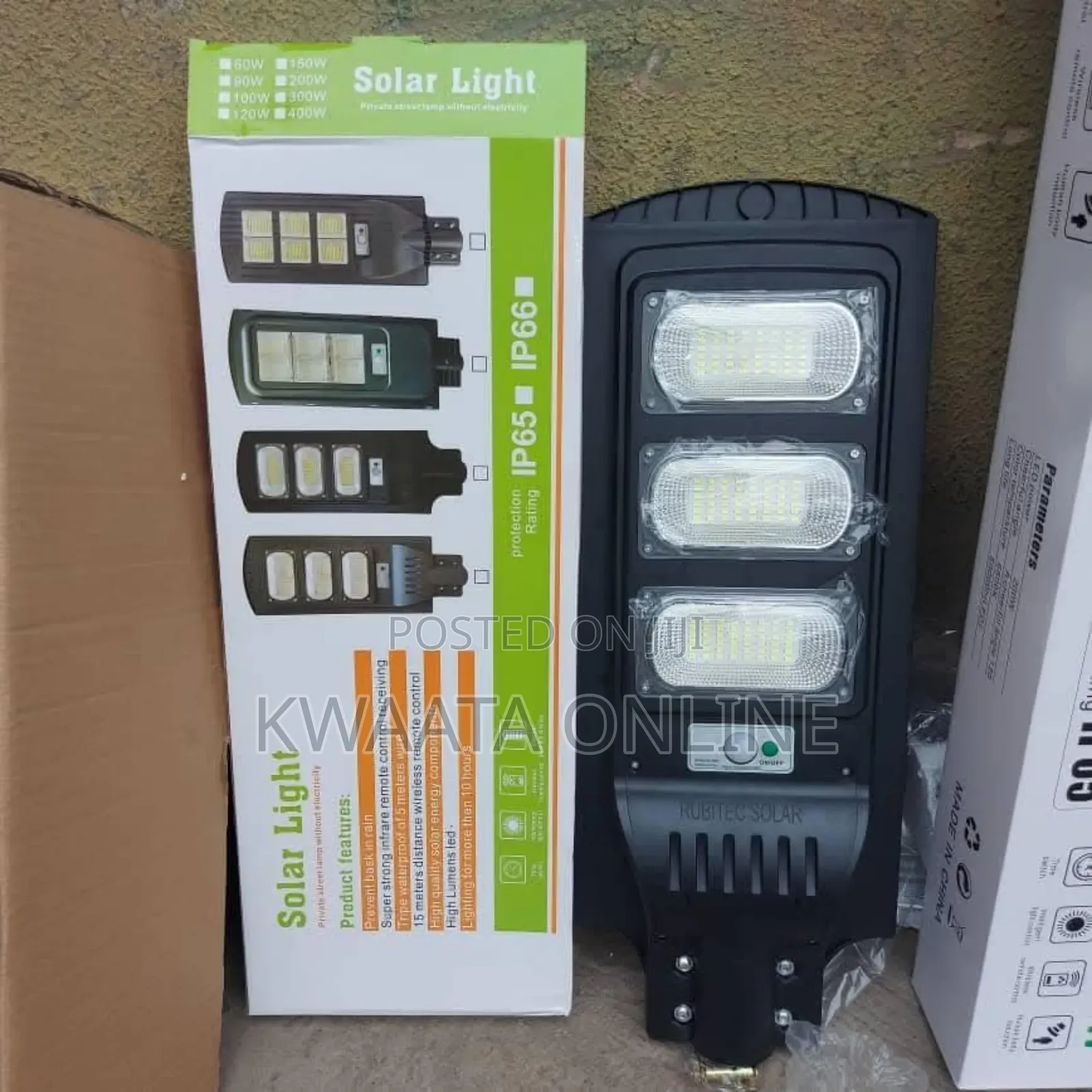 150w Outdoor Ip66 Waterproof Security Solar Street Light