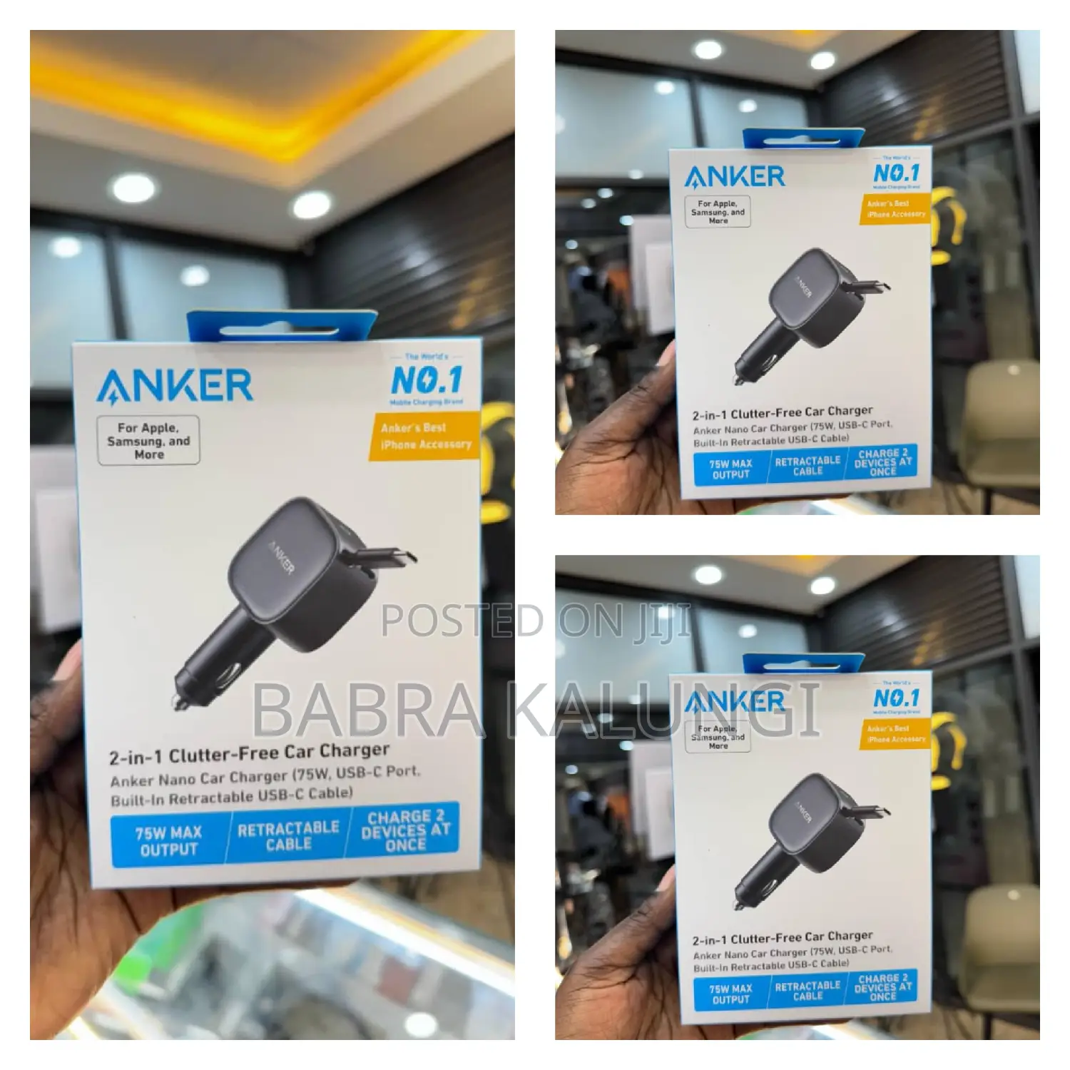 Anker 2 in 1 Clutter Free Car Charger