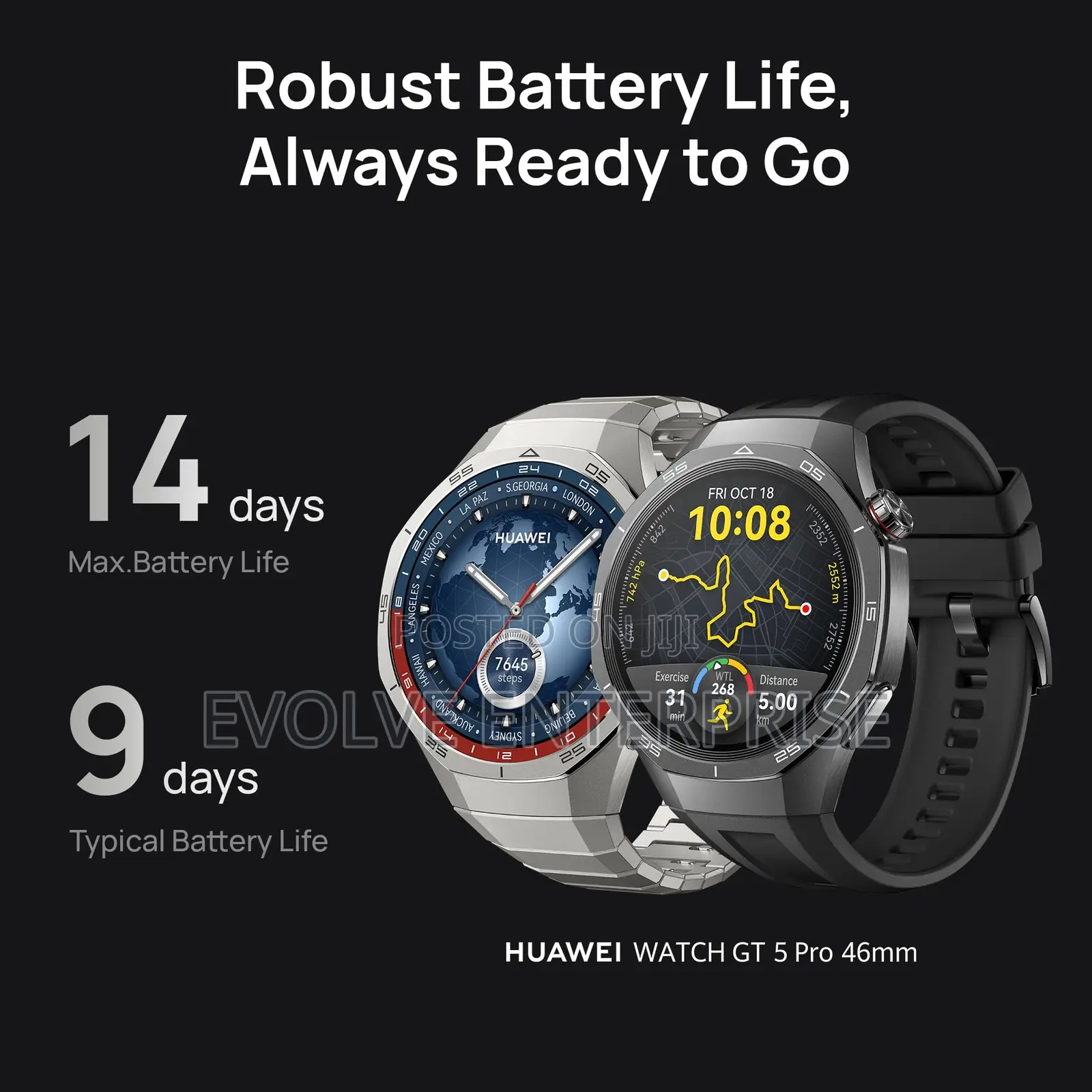 Huawei Watch Gt 5 Pro 46 Mm Smartwatch 14 Days Battery Life