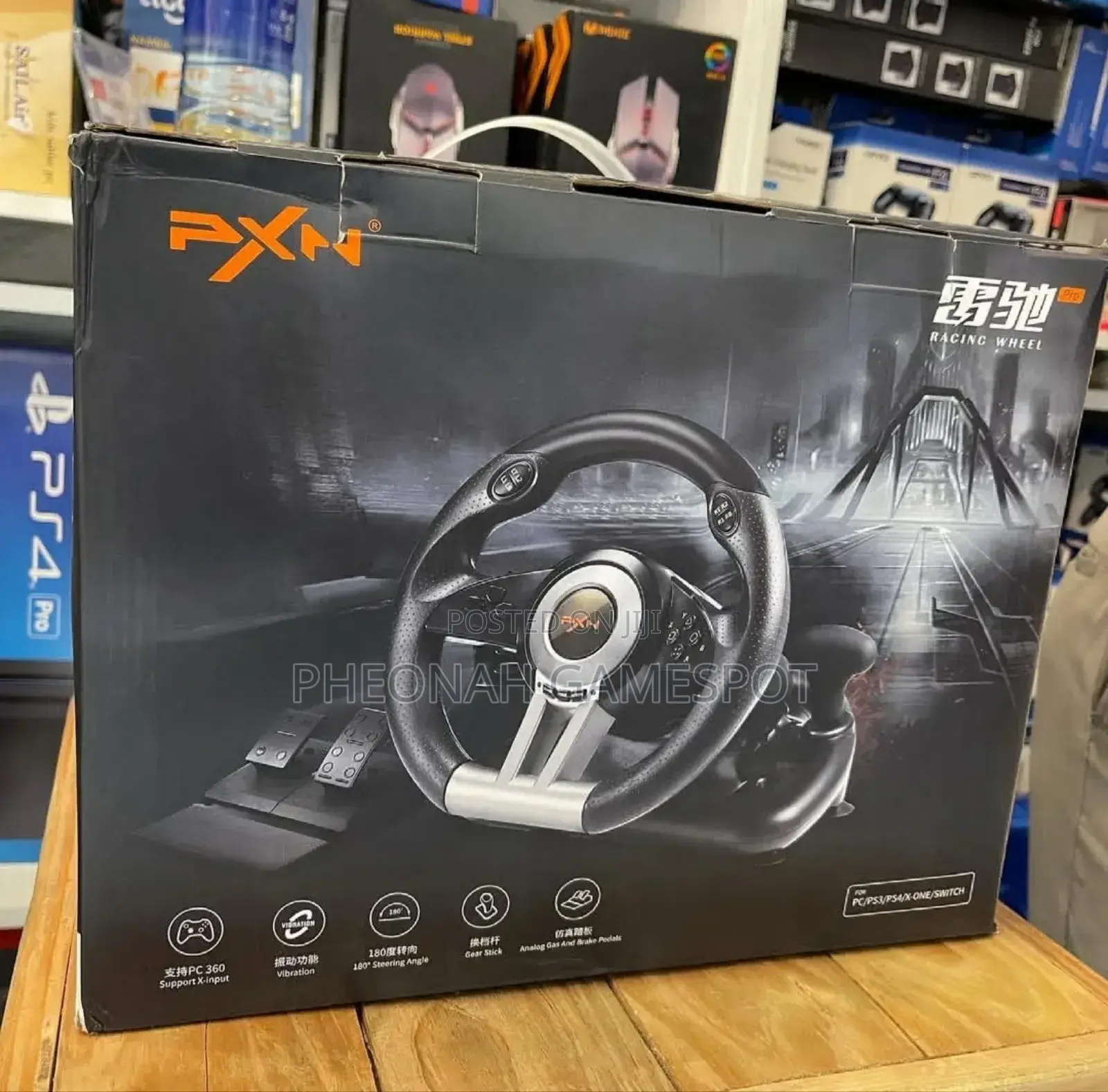 Racing Wheel for Ps4, Ps3, Xbox 360, Xbox One, Pc