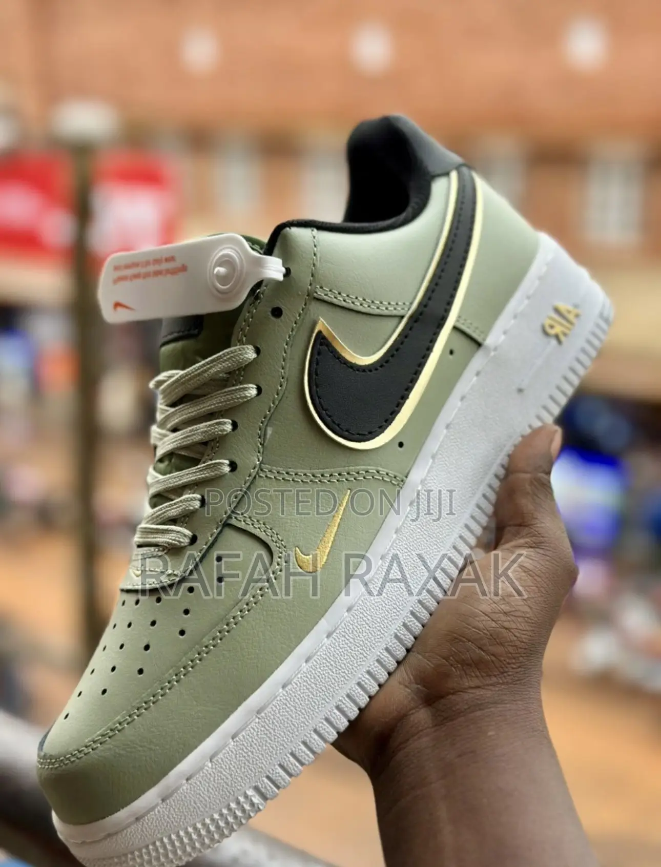 Nike Air Force 1 Low “Double Swoosh” Green Sneakers