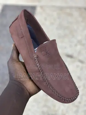 Original Men’S Maroon Calvin Klein Moccasins