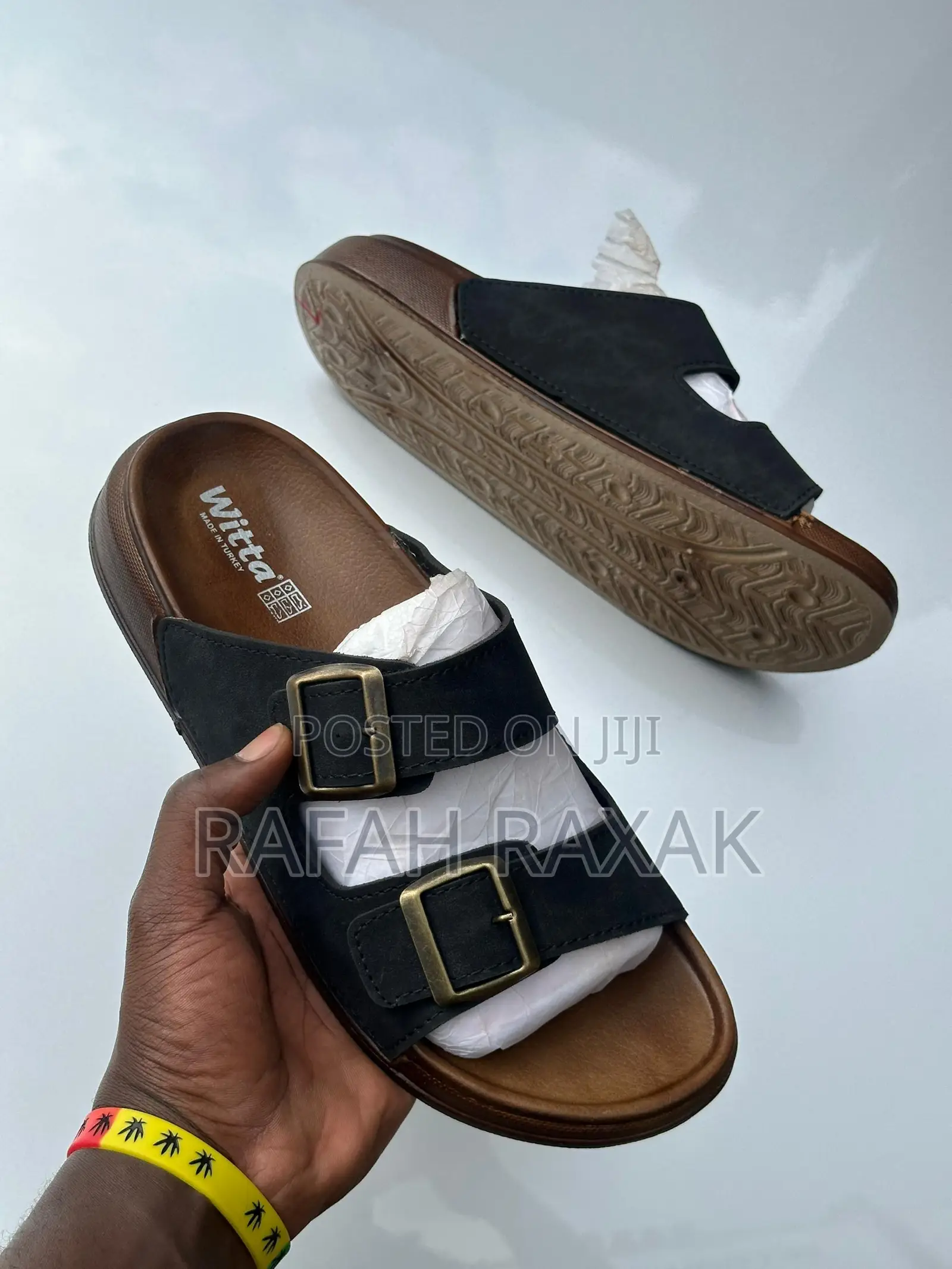 New Classic Men’S Witta Double Strap Buckle Sandals