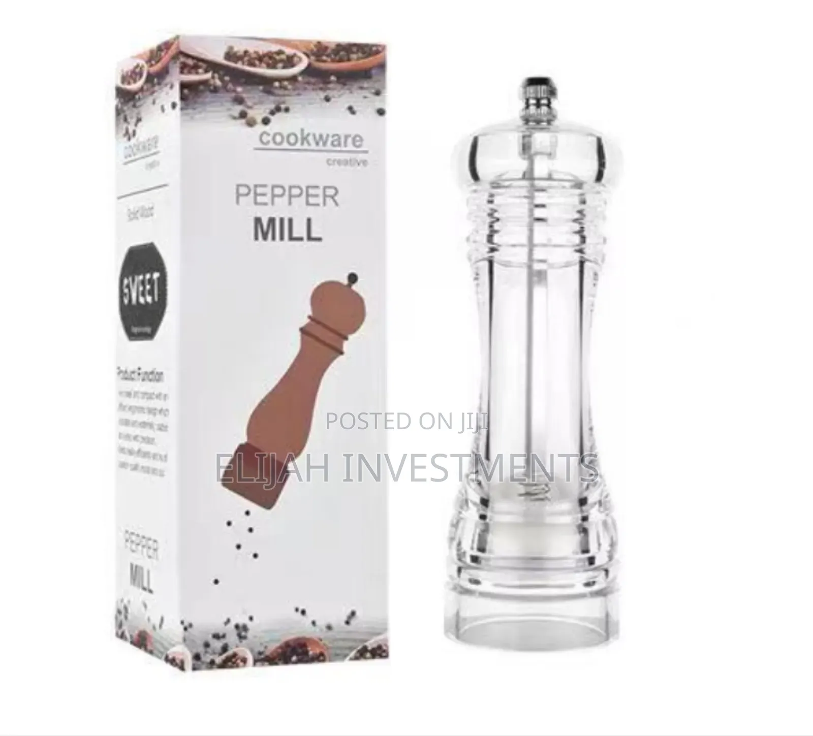 Adjustable Clear Acrylic Pepper Mill
