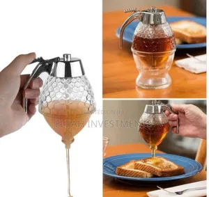 Beautiful Honey Pot With Stand For Syrup