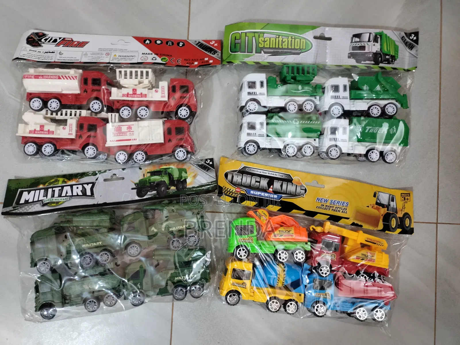 Fire, Construction, Military and Garbage Truck Sets