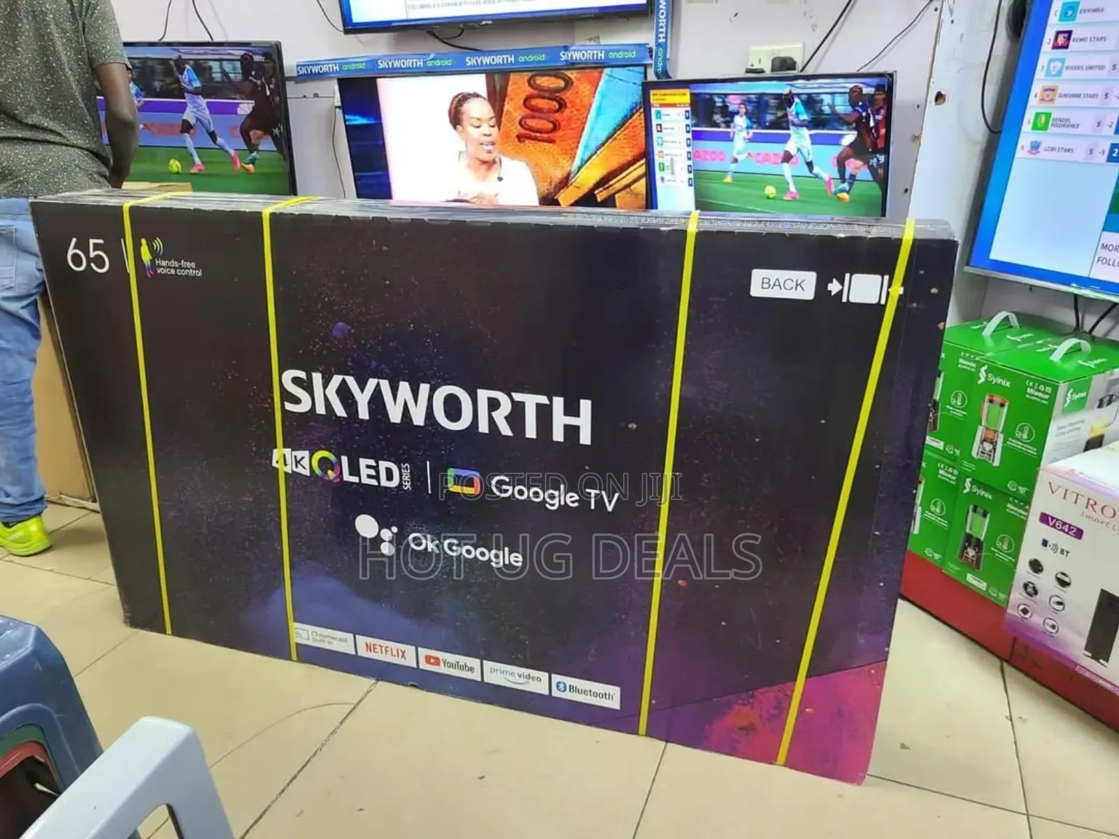 Skyworth 65 Inch Qled Uhd 4k Smart Google Tv Voice Control,