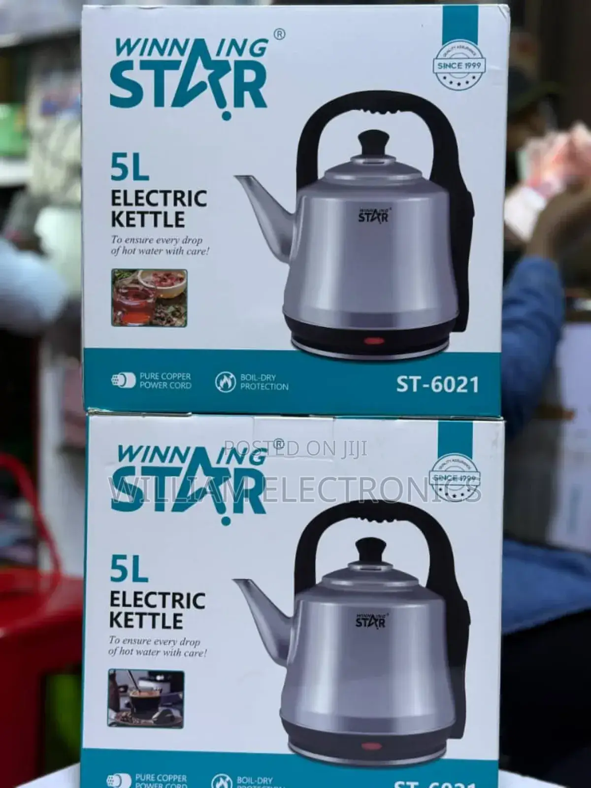 Winningstar 5litre Electric Kettle - Silver, Black
