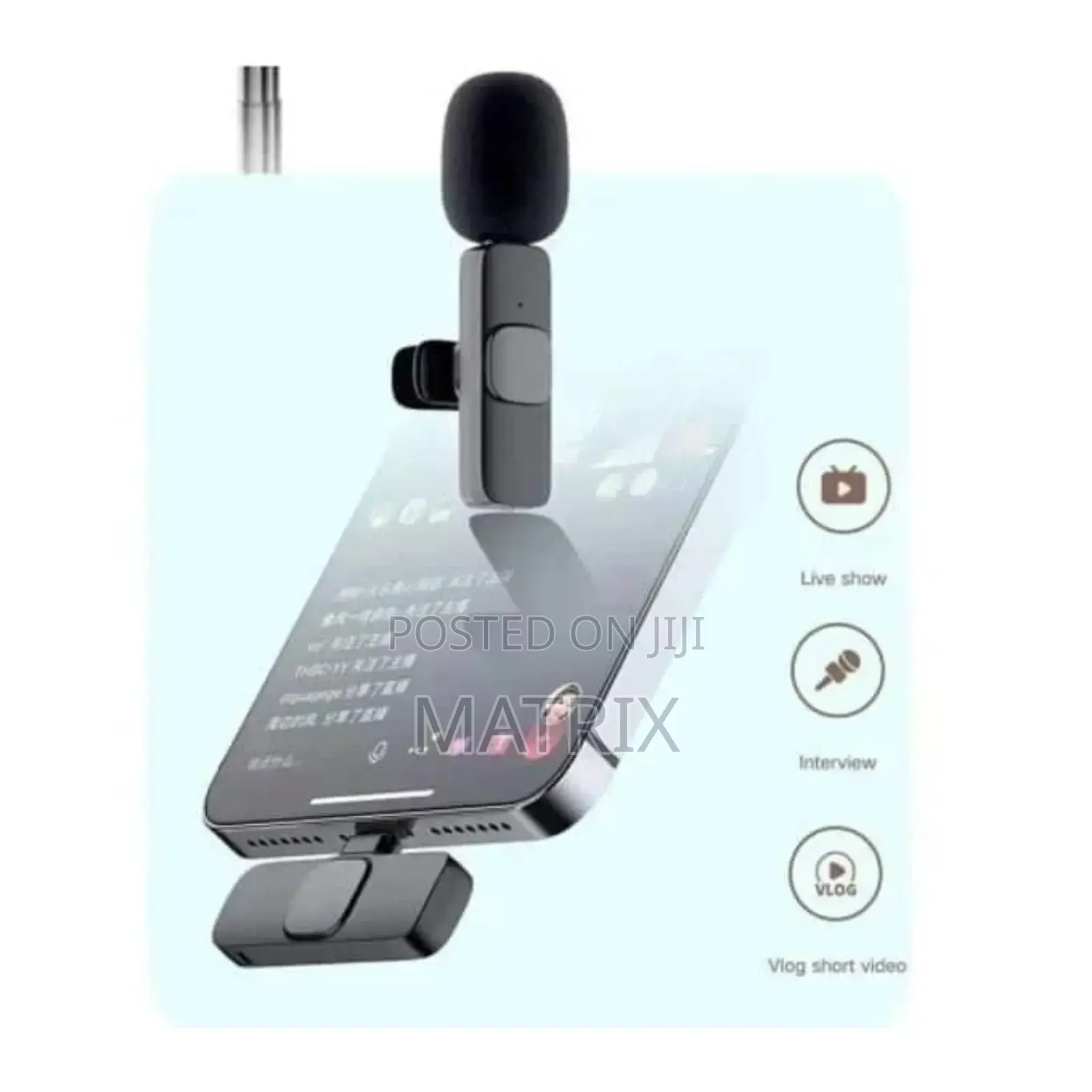 Dual Wireless Lavalier Microphone Plug and Play