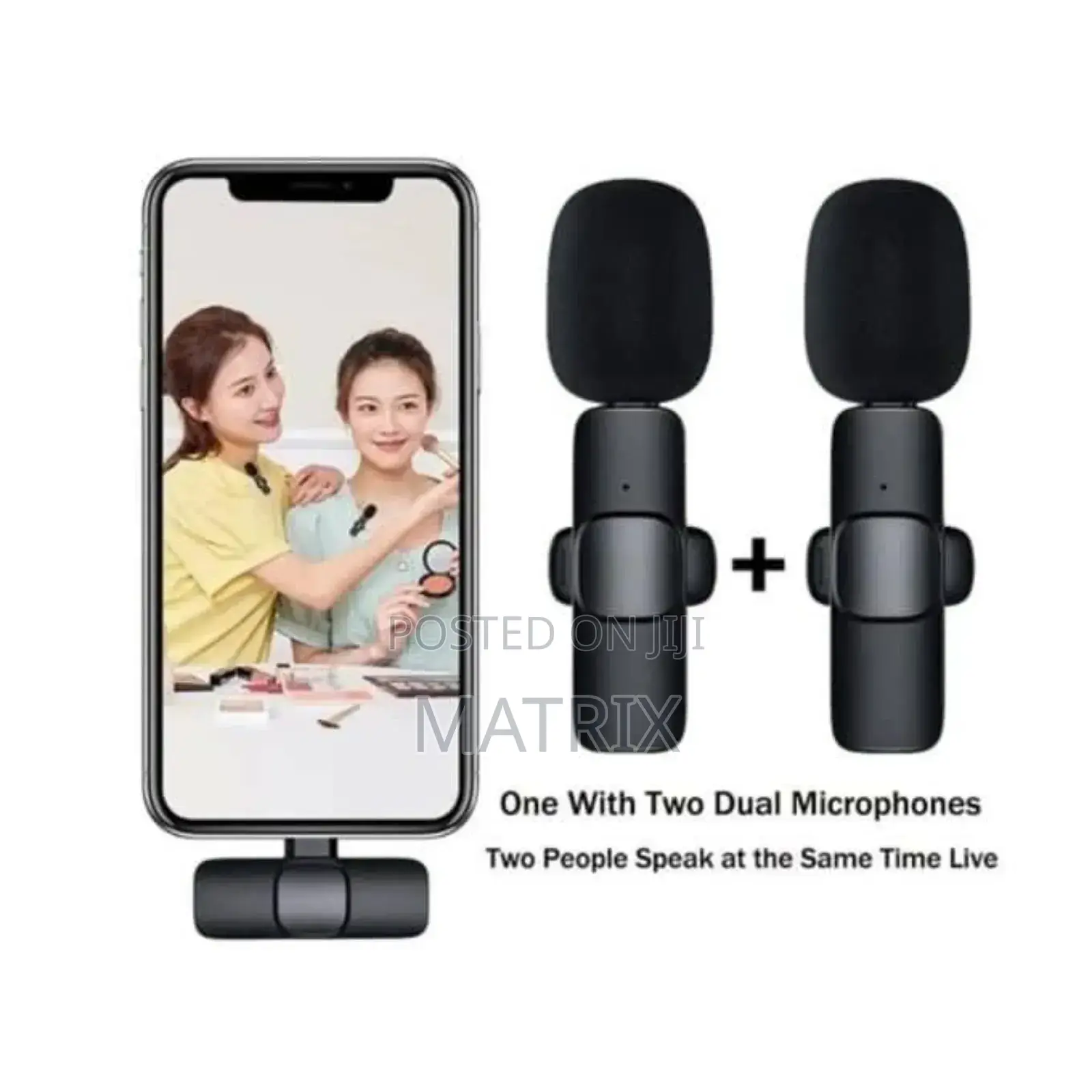 Dual Wireless Lavalier Microphone Plug and Play