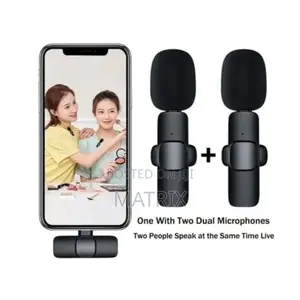 Dual Wireless Lavalier Microphone Plug and Play