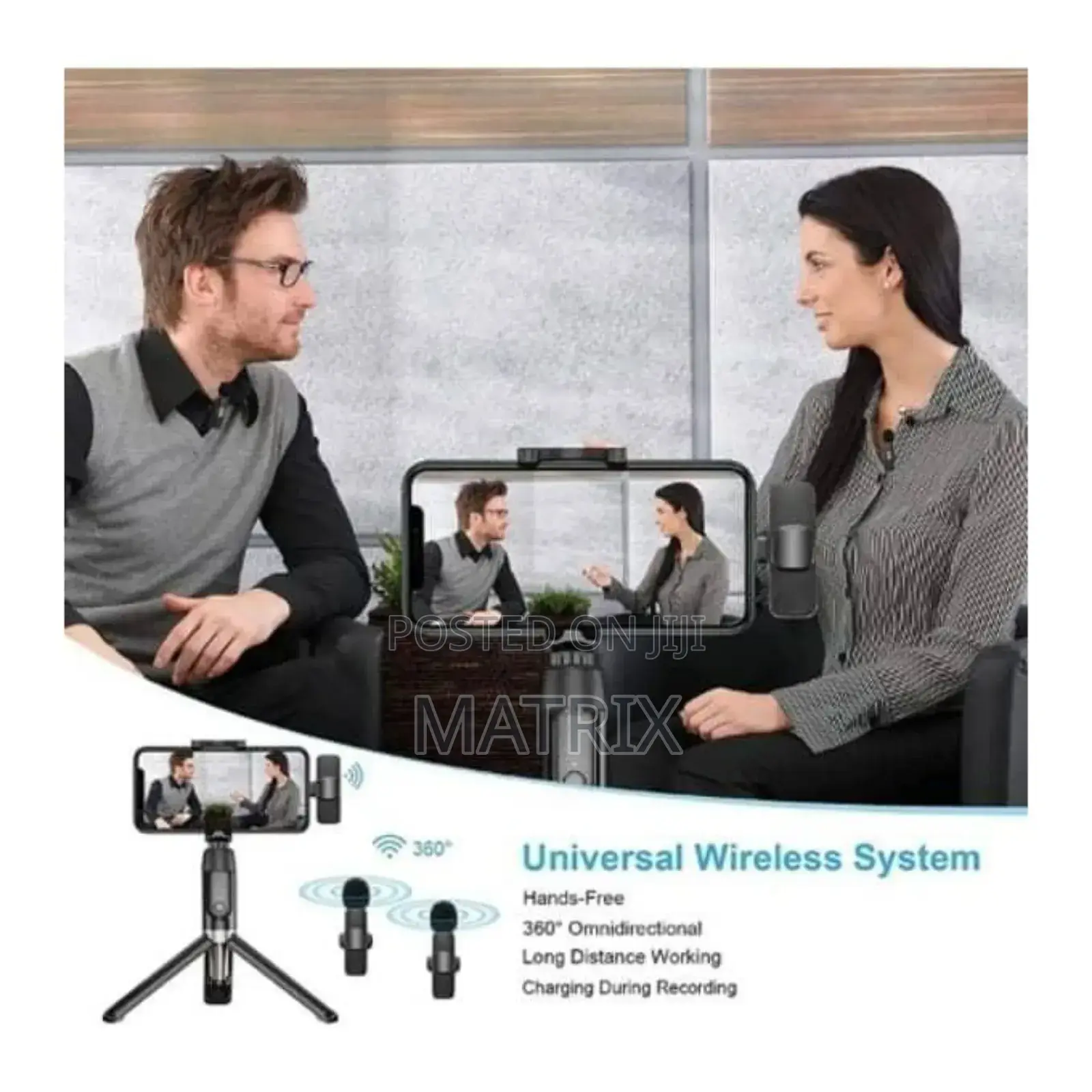 Dual Wireless Lavalier Microphone Plug and Play