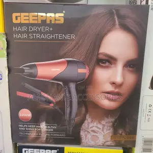 2 In 1 Geepas Hair Dryer And Hair Straightener