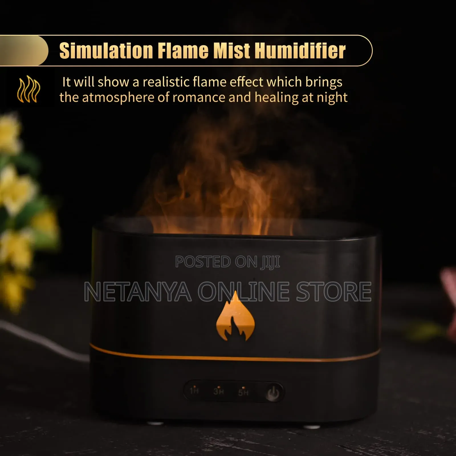 Simulation Flame Aroma Humidifier
