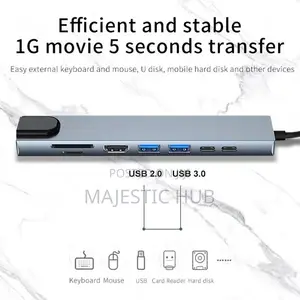 8-in-1 Usb-C Docking Station Hdmi Usb 3.0 for Macbook Laptop