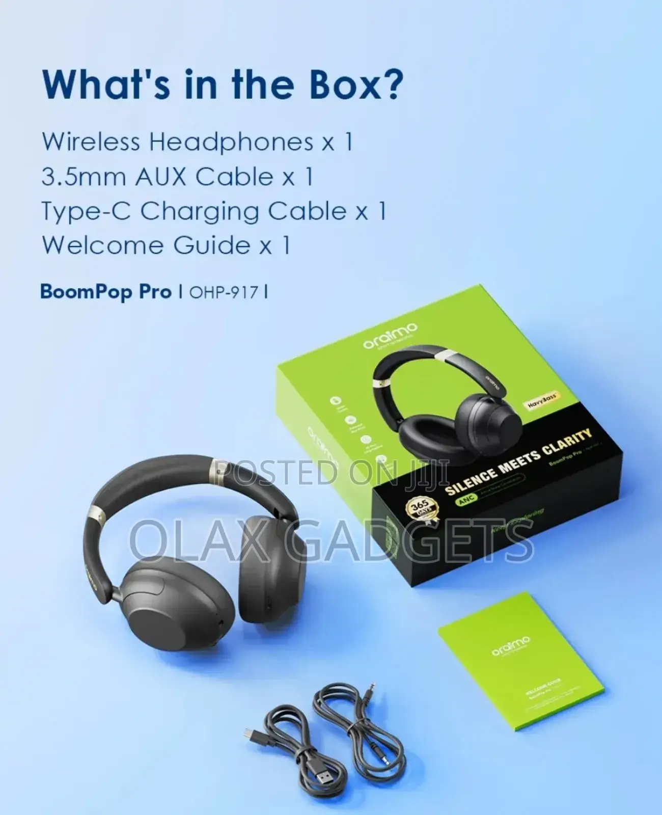 Oraimo Boompop Pro Anc Over-Ear Headphones