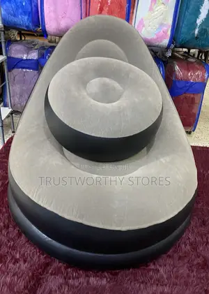 Single Size Inflatable Sofa With Footrest and Free Pump