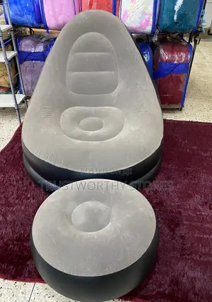 Single Size Inflatable Sofa With Footrest and Free Pump