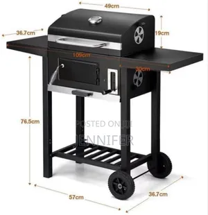 Adjustable Portable Outdoor Charcoal Barbecue Smoke