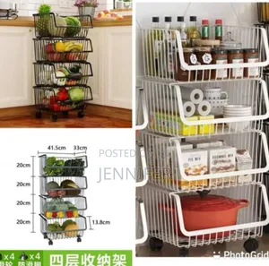 4 Layer Stackable Multipurpose Rack- Multicolor