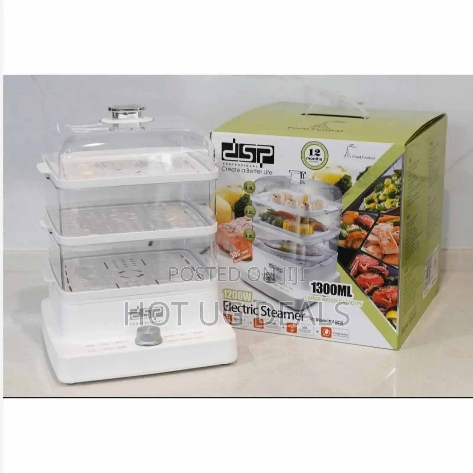 12l 3 Tier Layer Dsp Electric Food Steamer 1200w 1300ml
