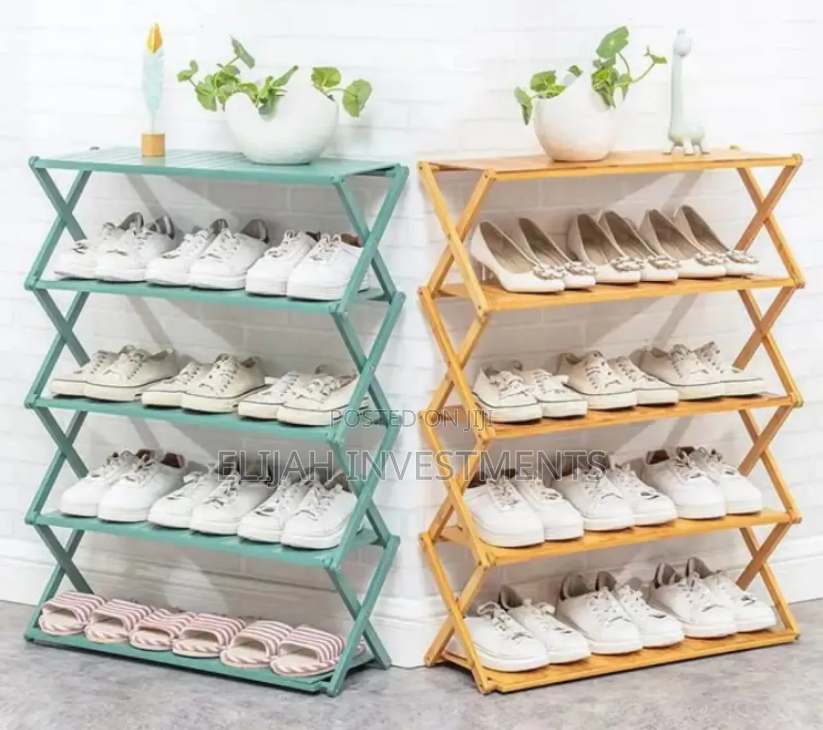 5 Tier Wooden Bamboo Shoe Rack
