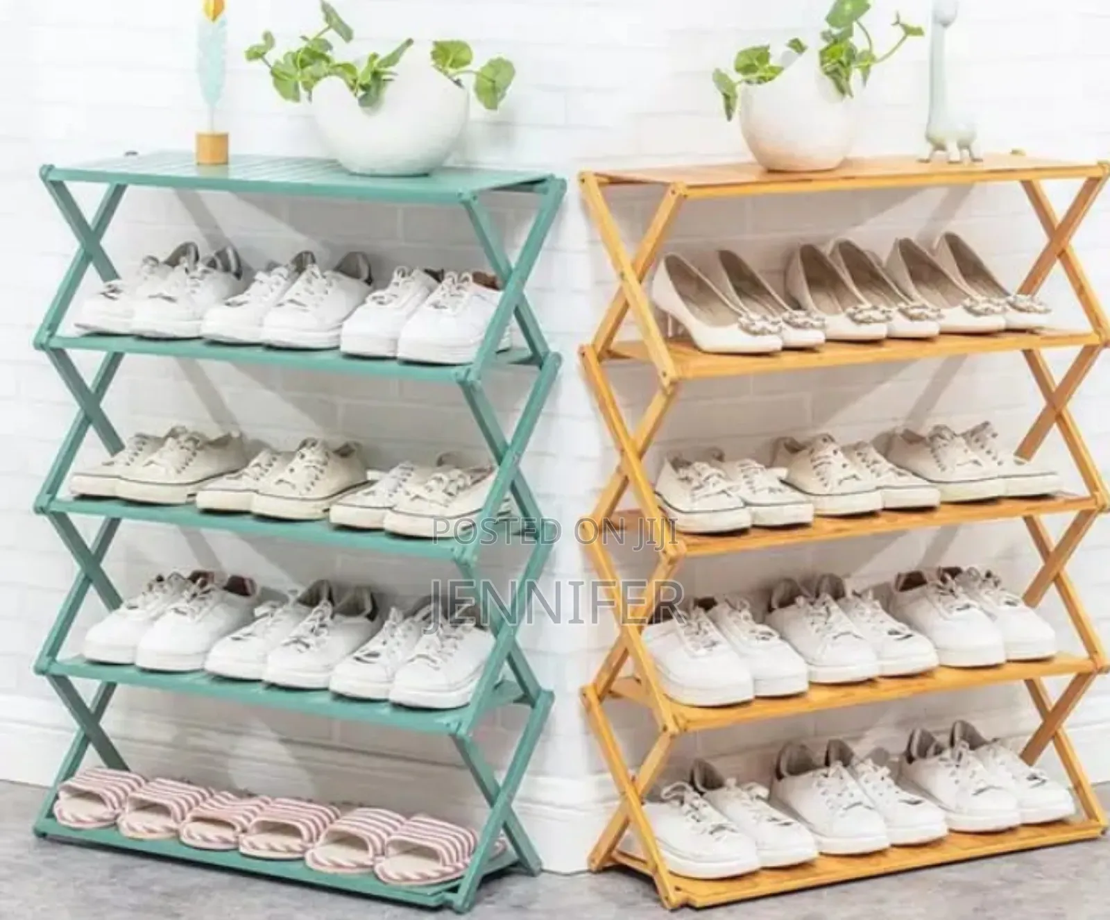 5 Tier Wooden Bamboo Shoe Rack