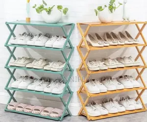 5 Tier Wooden Bamboo Shoe Rack