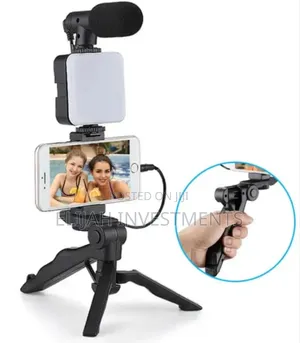 Mini Tripod Stand, Led Light Phone Holder Clip