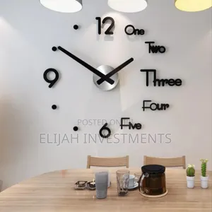 Modern Design W Wall Mounted Clock Large
