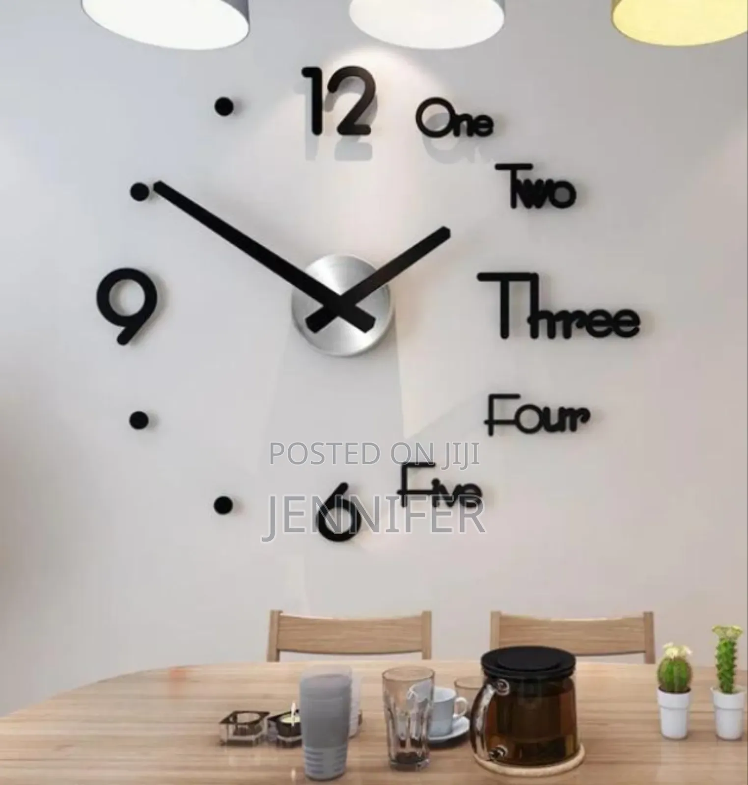 Modern Design Clock Large 3d Diy Wall Clock