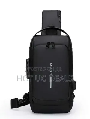 Chest Bag, Cross-body Bag-waterproof & Anti Theft- Black