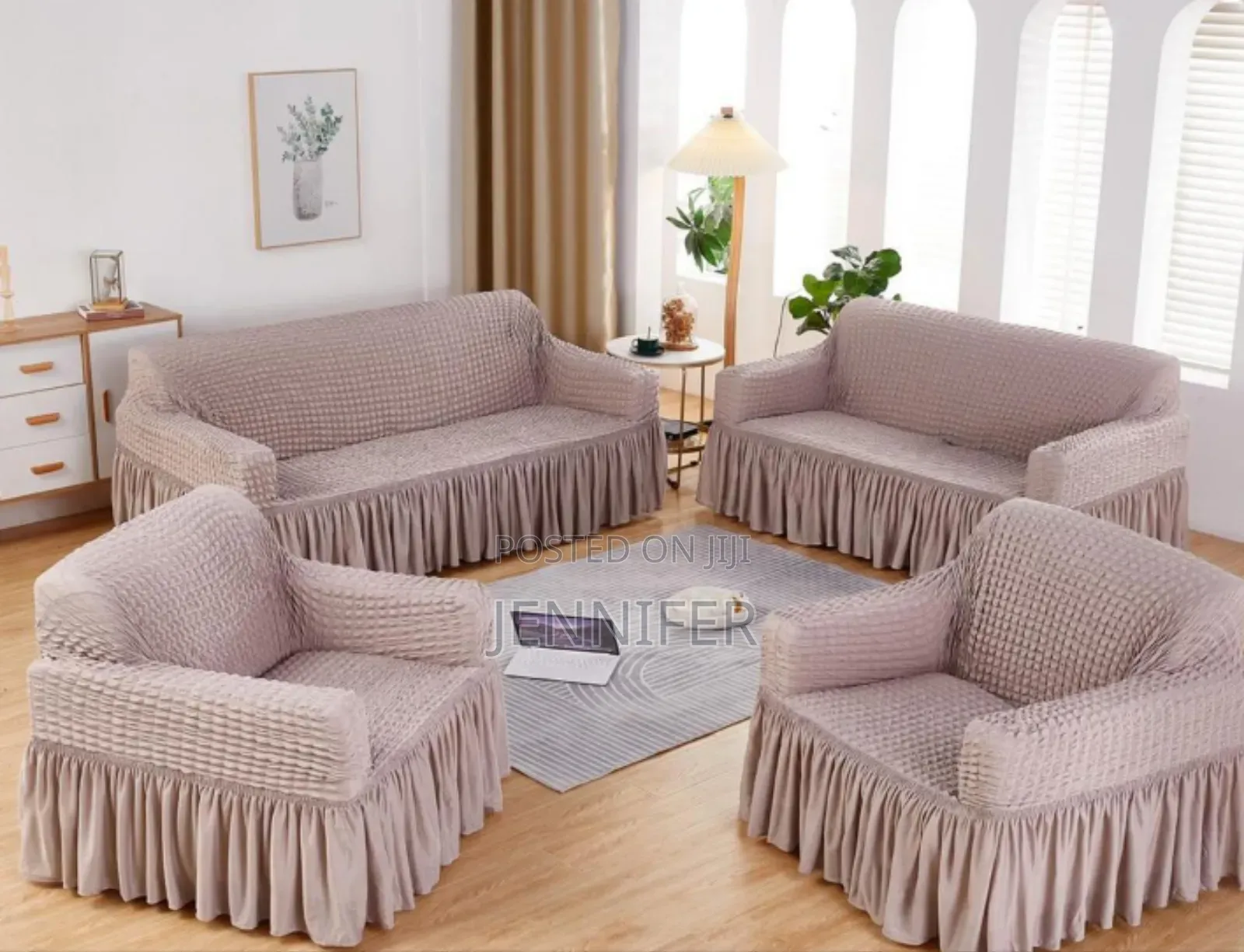 Universal Seersucker Armchair Covers