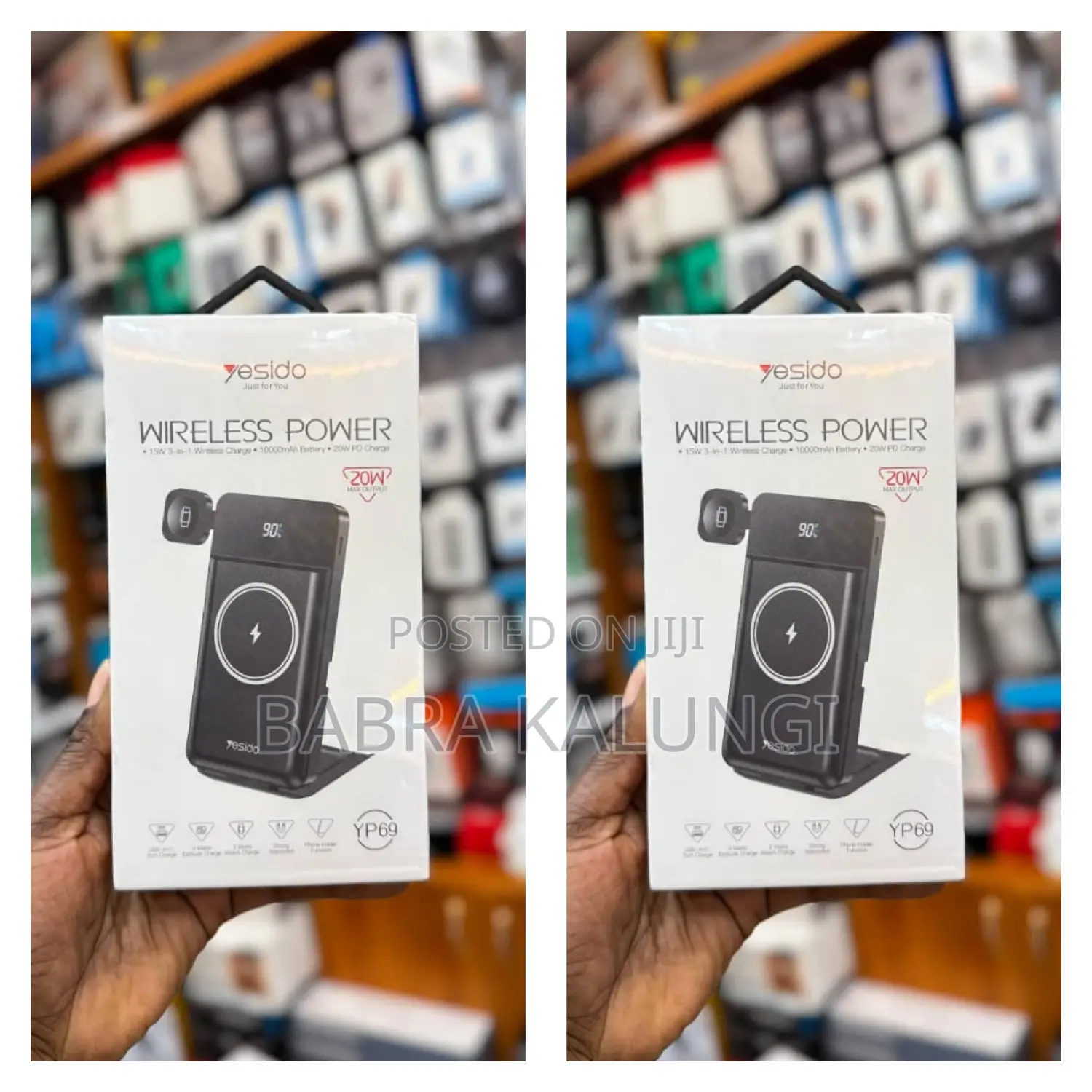 Yesido Wireless Power 10,000mah 15w 3 in 1